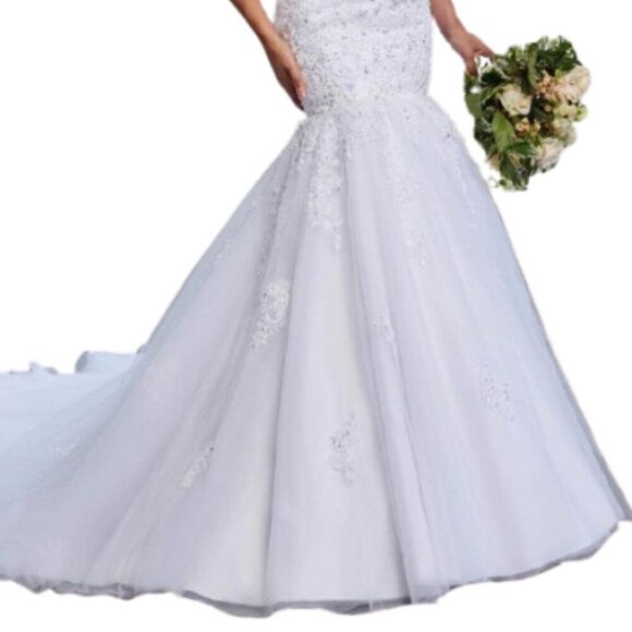 NWT Rachel Allan 6207 Bridal Dresses Tulle White Size 10 - Picture 2 of 5